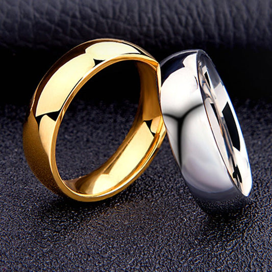 Gold & Silver Polished Band Rings – Minimalist Unisex Design - Tajura & CO