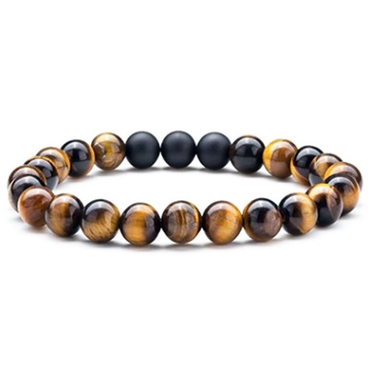 Black & Blue Beaded Adjustable Bracelet – Stylish Unisex Design - Tajura & CO