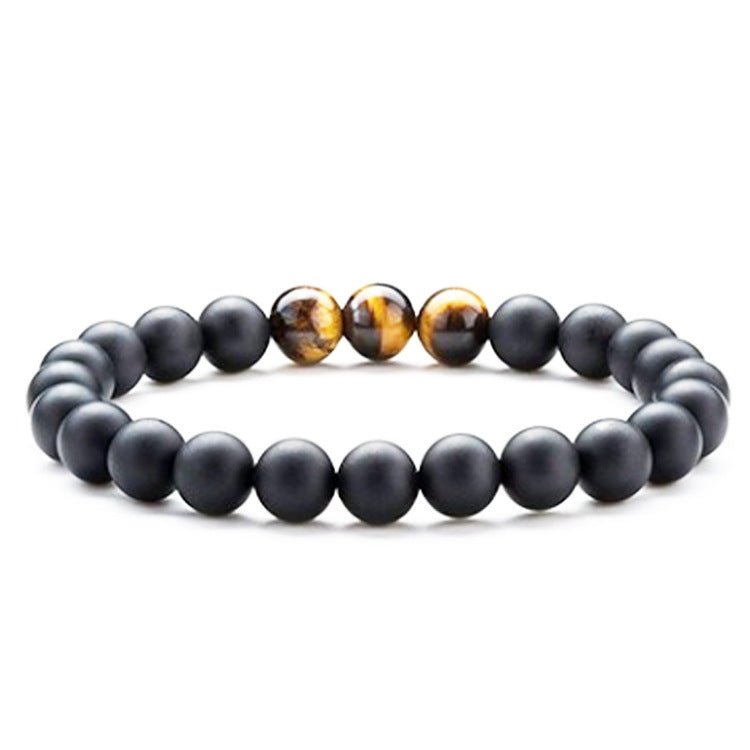 Black & Blue Beaded Adjustable Bracelet – Stylish Unisex Design - Tajura & CO