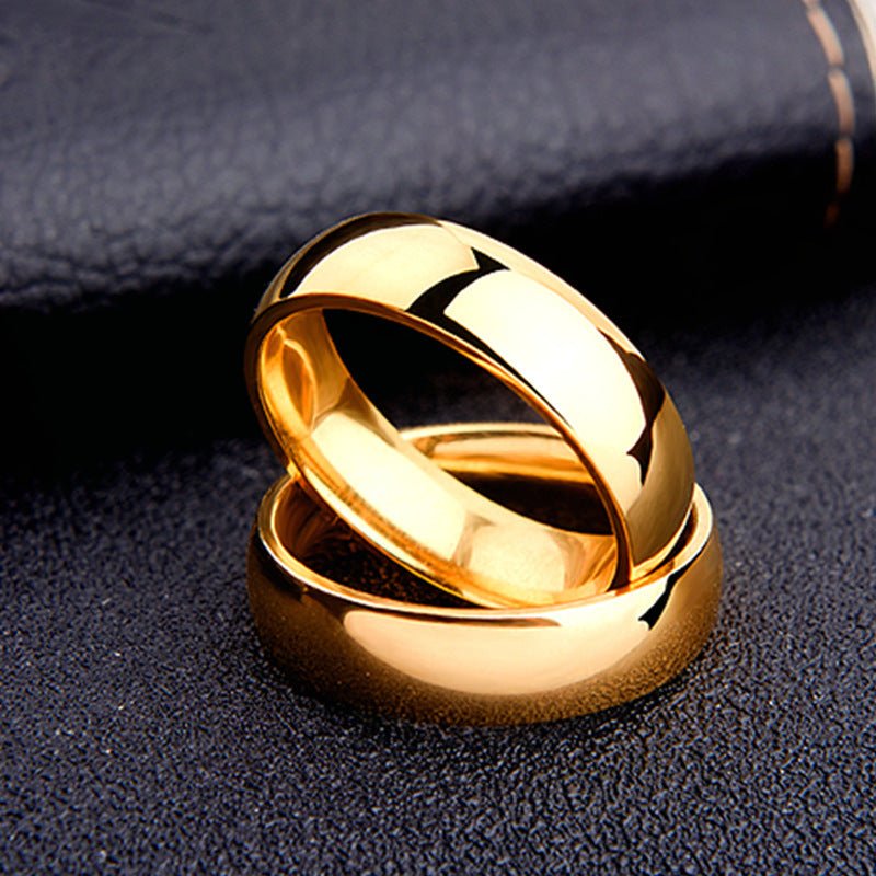 Gold & Silver Polished Band Rings – Minimalist Unisex Design - Tajura & CO