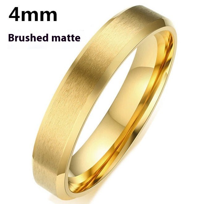Matte & Polished Gold Band Ring – Elegant Unisex Design - Tajura & CO