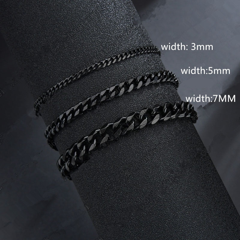 The Onyx Precision Cuban Bracelet - Tajura & CO